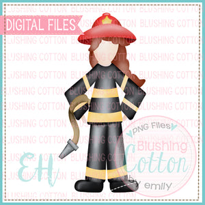 Fire Person With Red Hair Design  BCEH