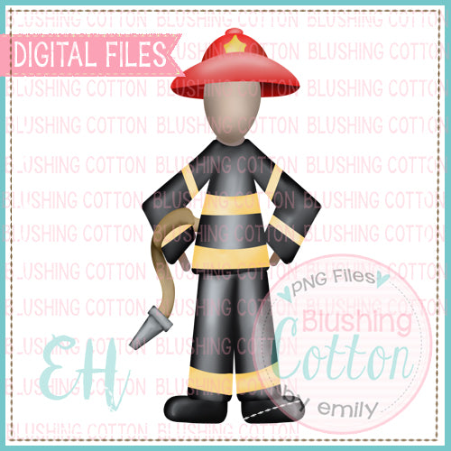 Fireman With Dark Skin Design  BCEH