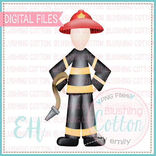 Fireman With Light Skin Design  BCEH
