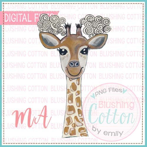 GIRAFFE WITH CLOUDS WATERCOLOR DESIGN  BCMA