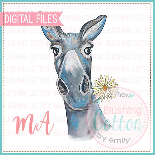 DONKEY HOLDING FLOWER DESIGN  BCMA