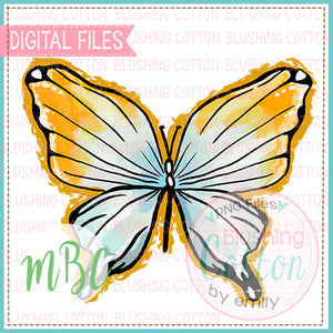 Blue Orange Gold Happy Butterfly Butterfly Design  BCMBC