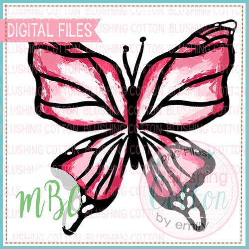 Pink Beautiful Butterfly Design   BCMBC