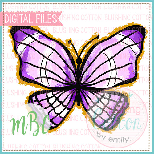 Purple Gold Graceful Butterfly Design  BCMBC