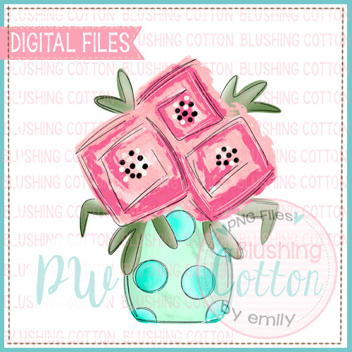 SPRING FLOWERS IN VASE DESIGN BCPW