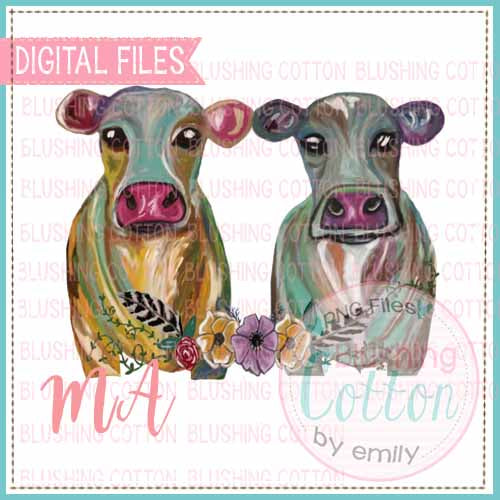 BESTIES COWS WATERCOLOR DESIGN BCMA