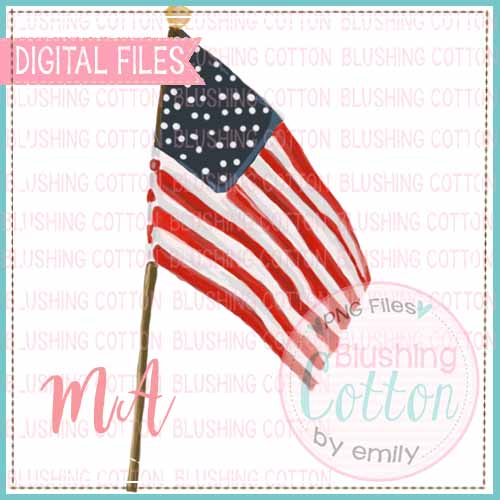 AMERICAN FLAG WATERCOLOR DESIGN BCMA