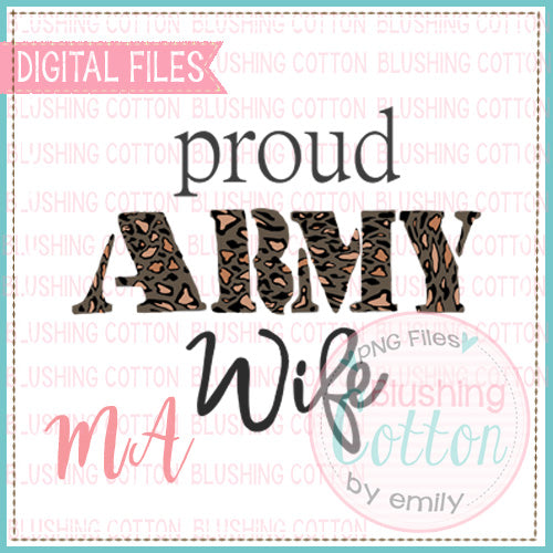 PROUD ARMY WIFE WATERCOLOR DESIGN BCMA