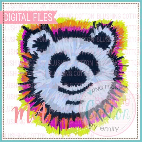 TYE DYED PANDA WATERCOLOR DESIGN BCMA