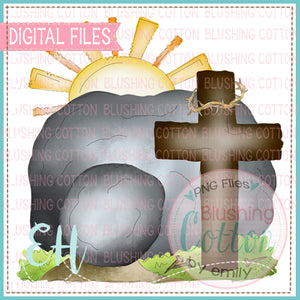 TOMB WITH CROSS AND RISING SUN DESIGN   BCEH